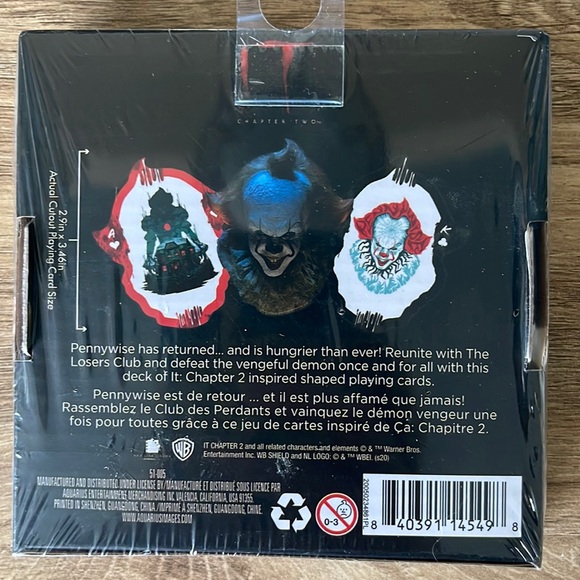 IT Movie CHAPTER 2 AQUARIUS Pennywise The Clown Shaped Playing Cards SCARY - Picture 3 of 3